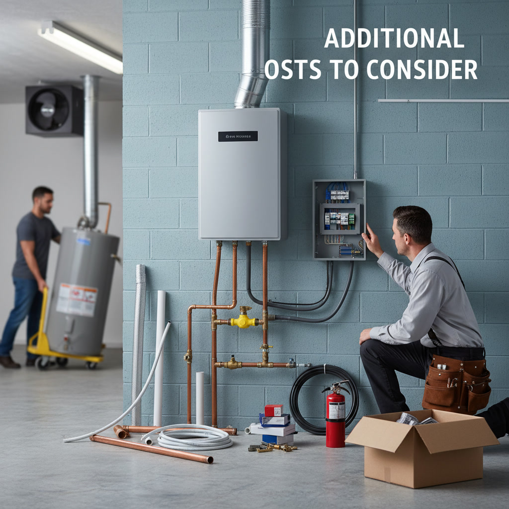 Tankless water heater maintenance supplies and annual service requirements
