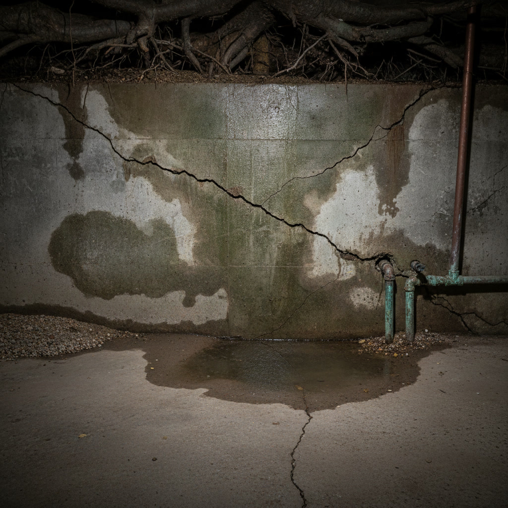 Plumber using leak detection equipment to find hidden pipe problems
